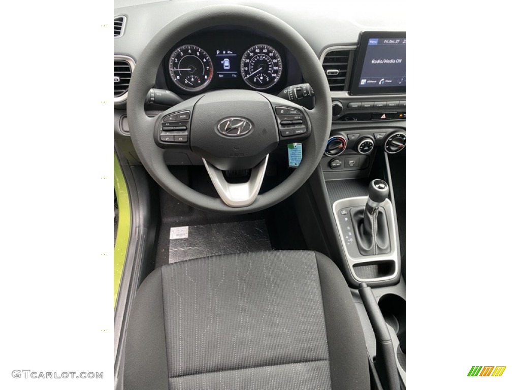 2020 Hyundai Venue SE Black Steering Wheel Photo #136612527