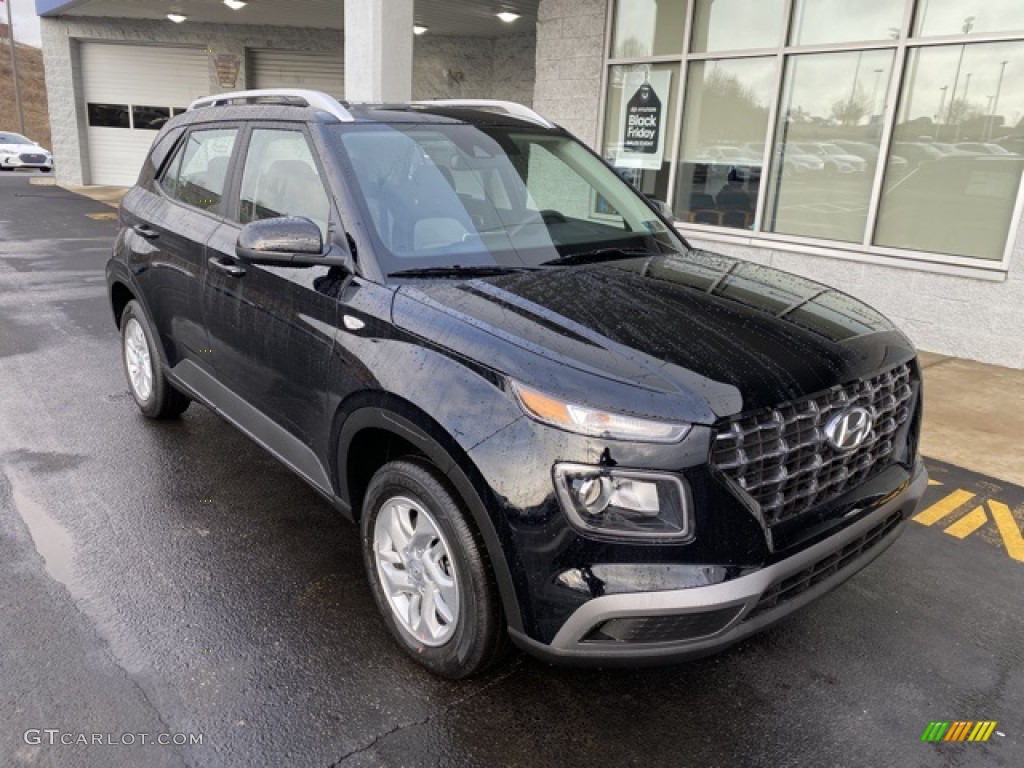 Black Noir Pearl 2020 Hyundai Venue SEL Exterior Photo #136612842