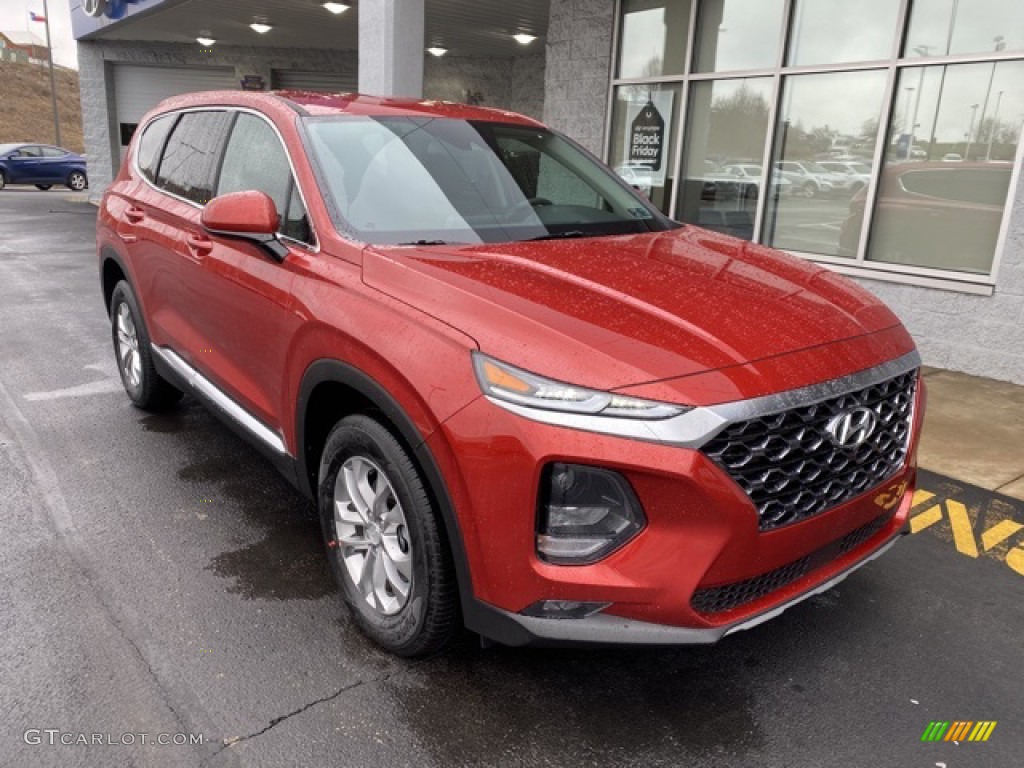 Lava Orange 2020 Hyundai Santa Fe SEL AWD Exterior Photo #136613202