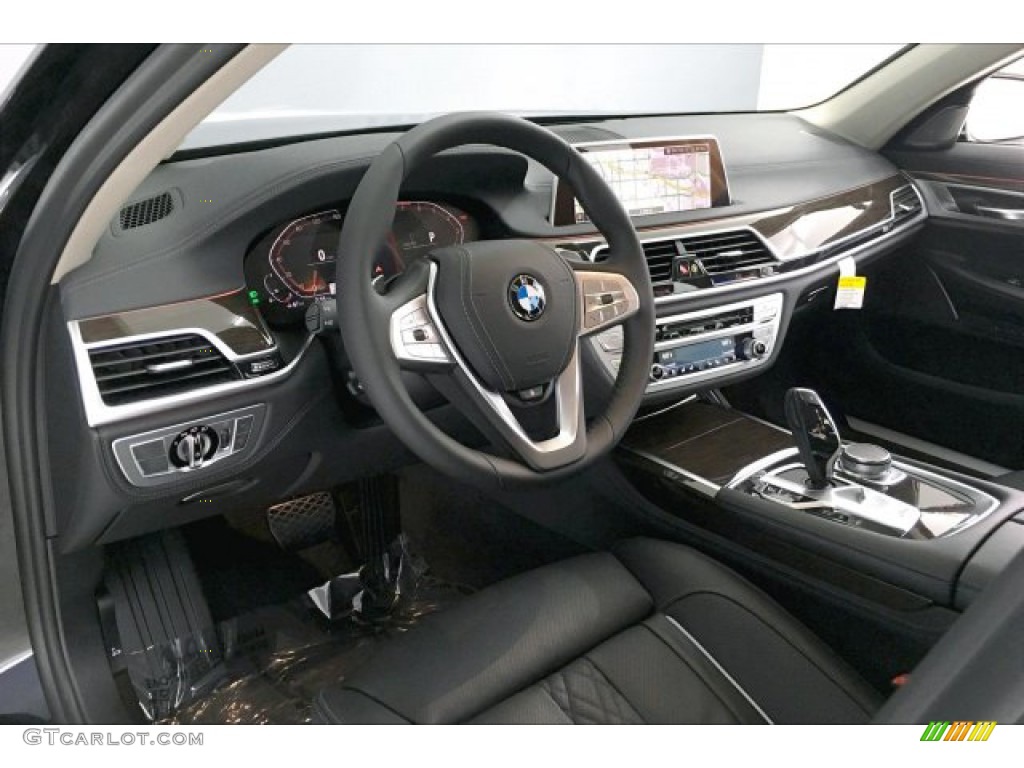 Black Interior 2020 BMW 7 Series 740i Sedan Photo #136616384
