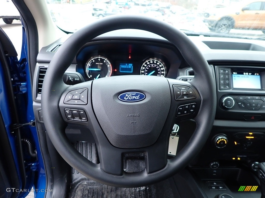 2020 Ford Ranger XL SuperCrew 4x4 Ebony Steering Wheel Photo #136617983