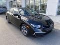 2020 Crystal Black Pearl Honda Civic LX Sedan  photo #2