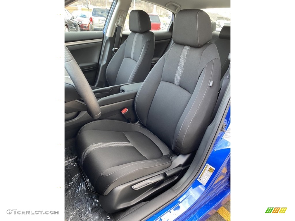 2020 Civic LX Sedan - Aegean Blue Metallic / Black photo #14