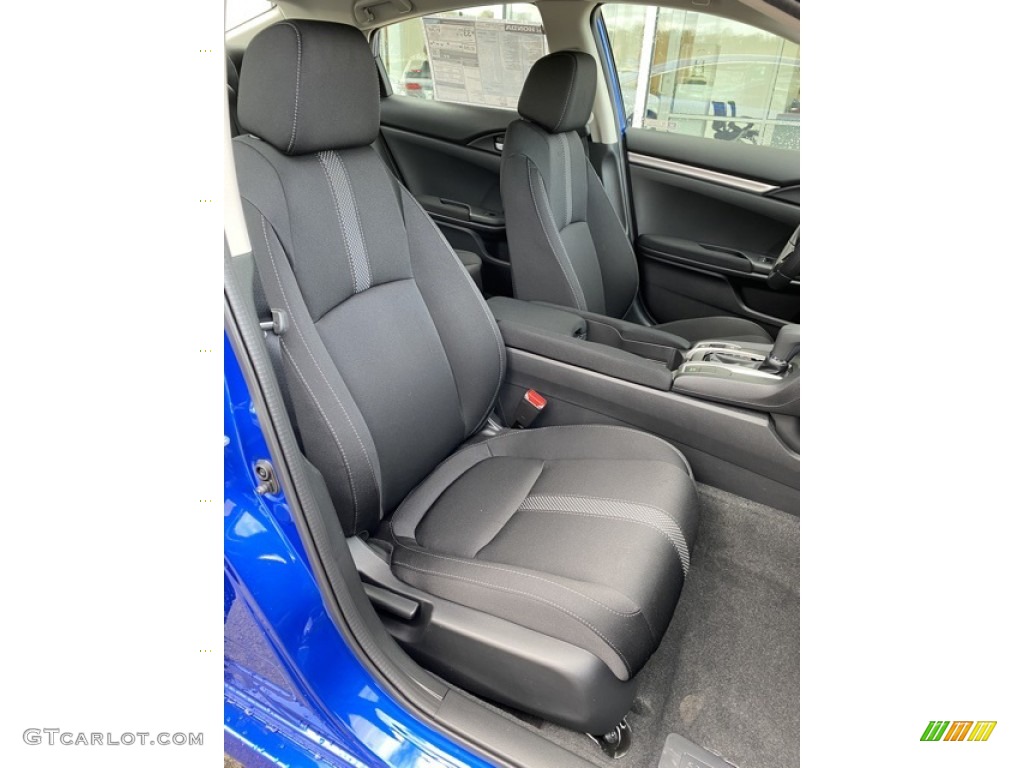 2020 Civic LX Sedan - Aegean Blue Metallic / Black photo #23