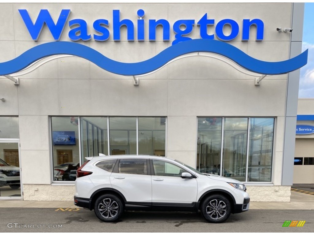 2020 CR-V EX AWD - Platinum White Pearl / Black photo #1