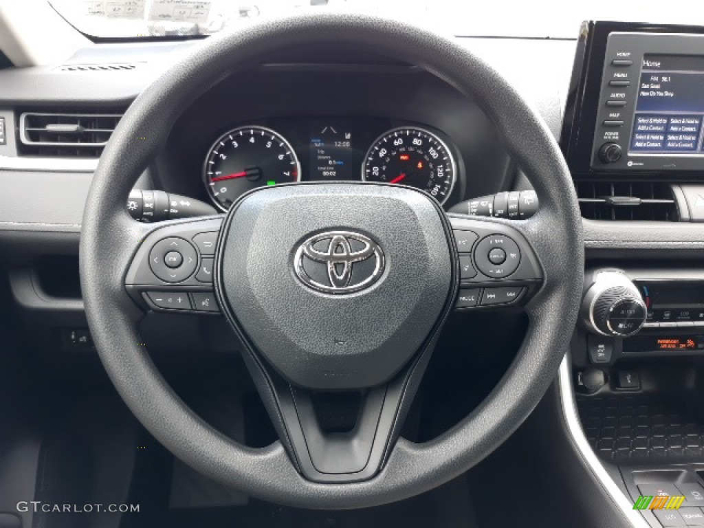 2020 Toyota RAV4 XLE AWD Black Steering Wheel Photo #136627509