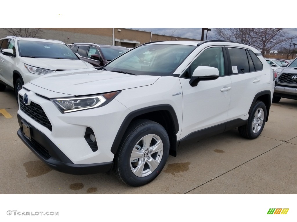 Super White 2020 Toyota RAV4 XLE AWD Hybrid Exterior Photo #136631368