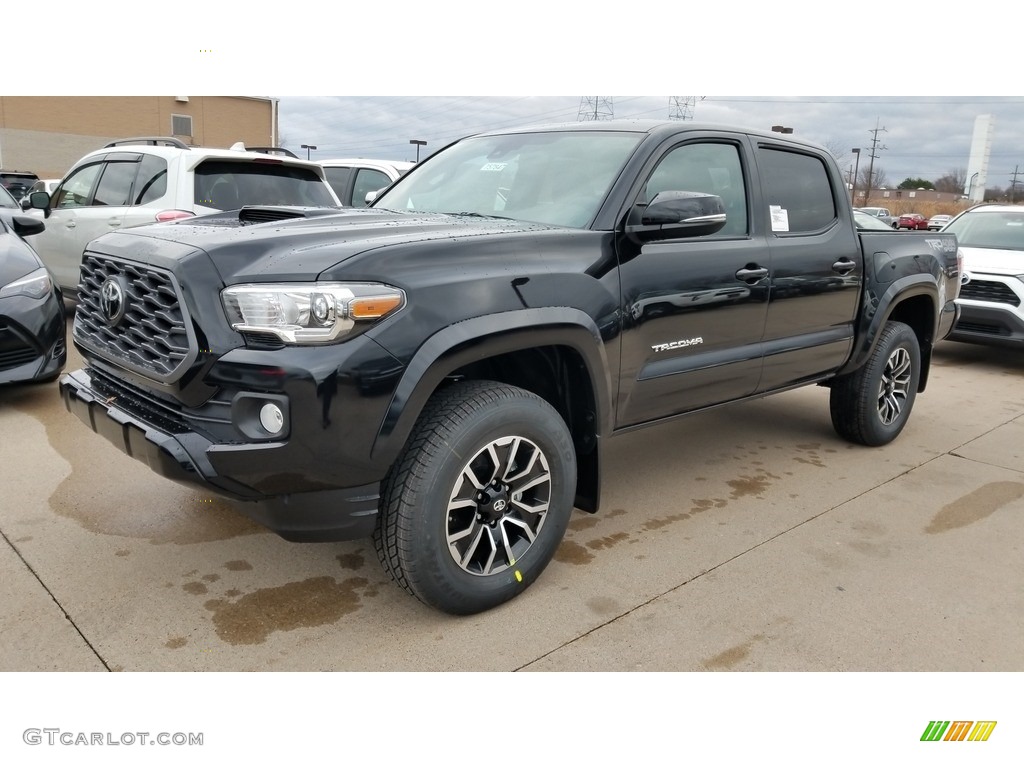 Midnight Black Metallic 2020 Toyota Tacoma TRD Sport Double Cab 4x4 Exterior Photo #136631593