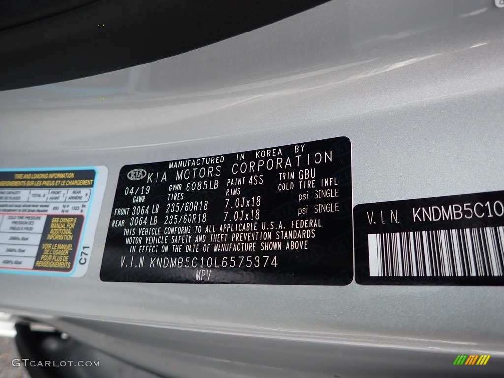 2020 Kia Sedona EX Color Code Photos