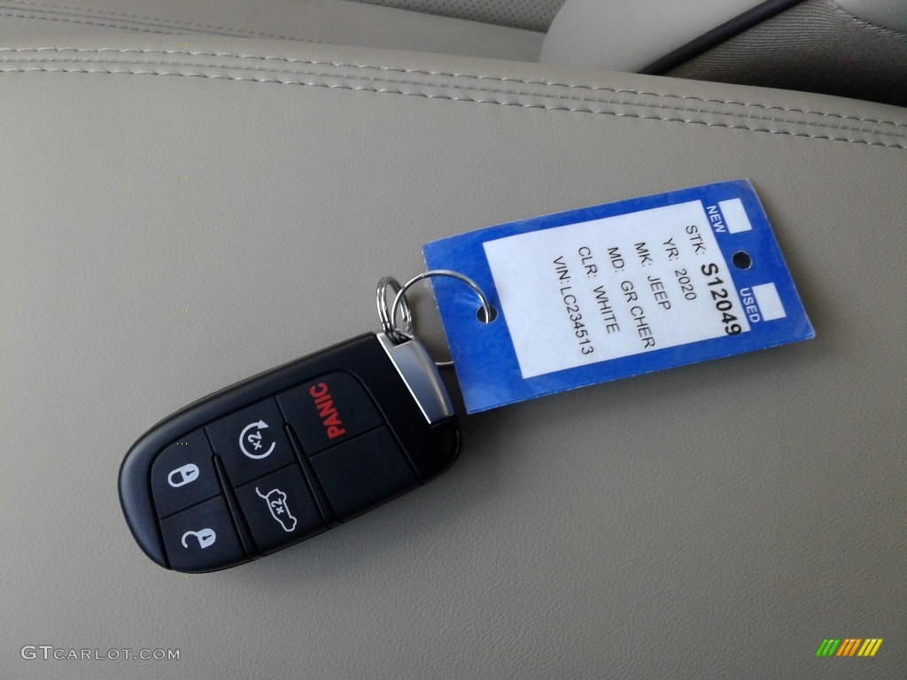 2020 Grand Cherokee Overland 4x4 - Bright White / Light Frost/Brown photo #34