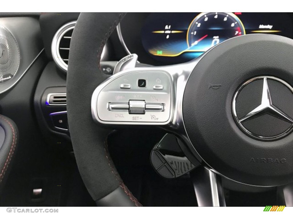2020 Mercedes-Benz C AMG 43 4Matic Sedan Black Steering Wheel Photo #136643800