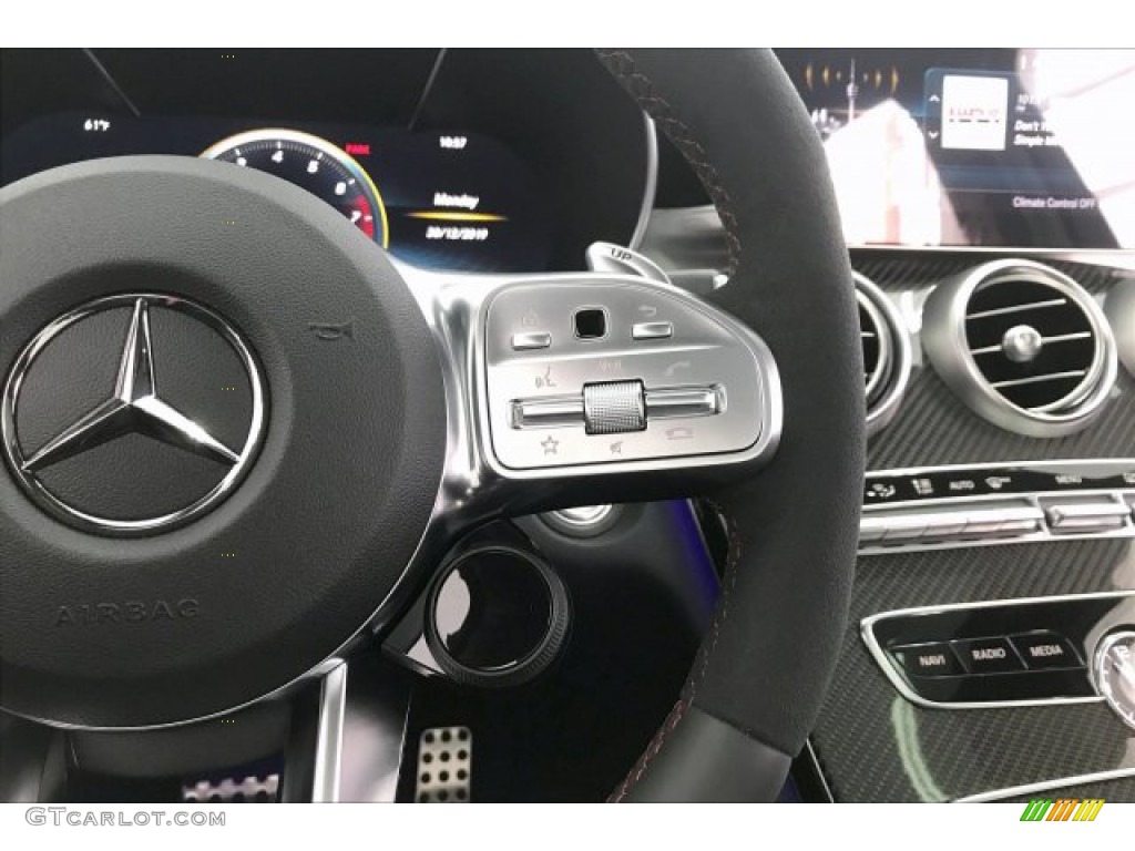 2020 Mercedes-Benz C AMG 43 4Matic Sedan Black Steering Wheel Photo #136643815