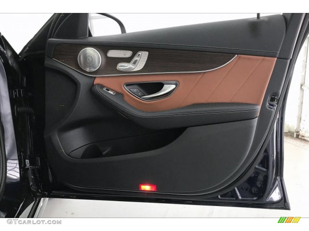 2020 Mercedes-Benz C AMG 43 4Matic Sedan Saddle Brown/Black Door Panel Photo #136644682