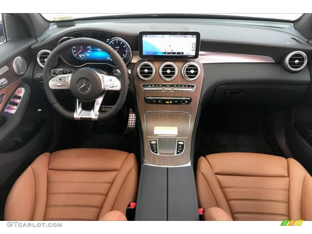 2020 Mercedes-Benz GLC AMG 43 4Matic AMG Saddle Brown/Black Dashboard Photo #136645081
