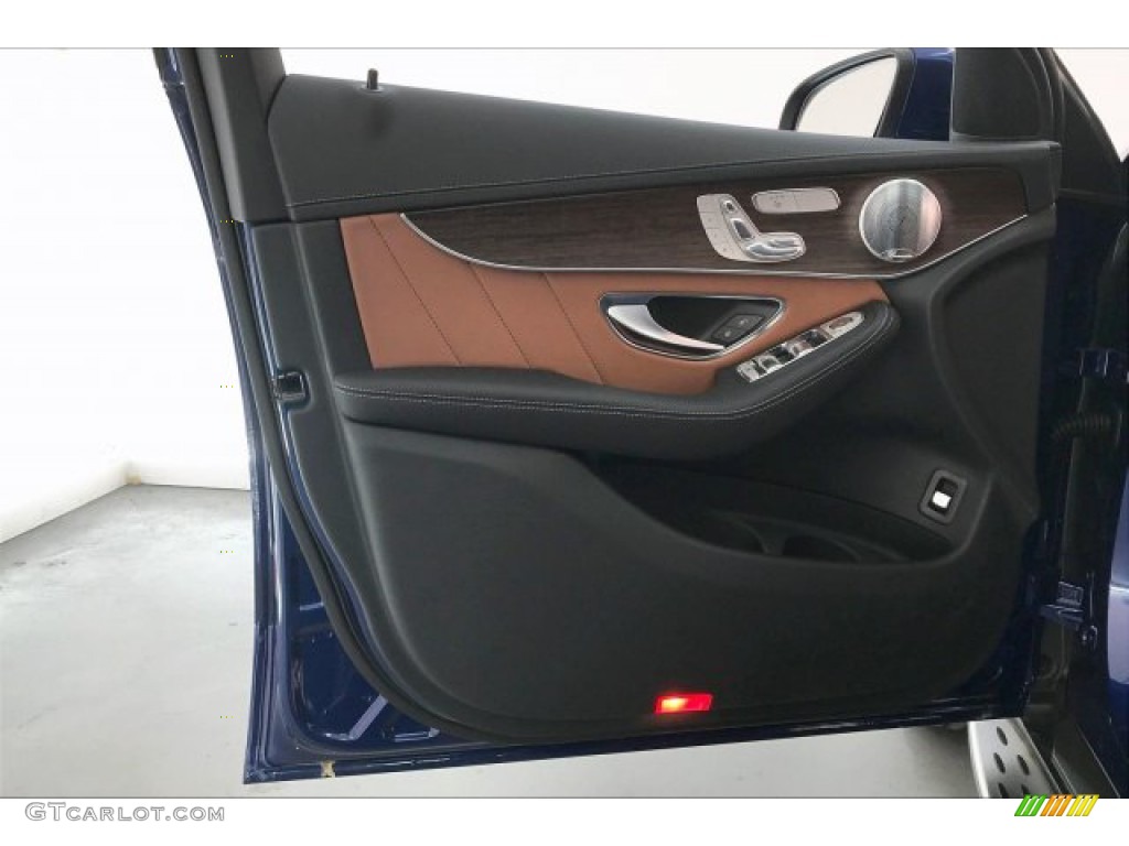 2020 Mercedes-Benz GLC AMG 43 4Matic AMG Saddle Brown/Black Door Panel Photo #136645126