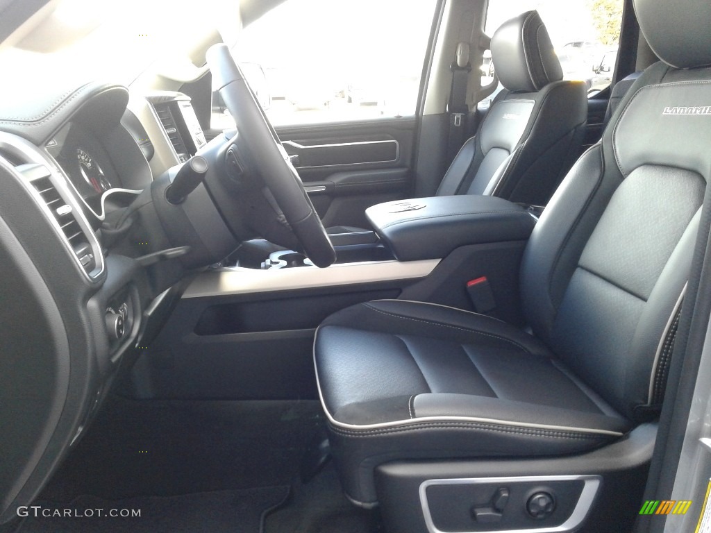 Black Interior 2020 Ram 1500 Laramie Quad Cab 4x4 Photo #136649377