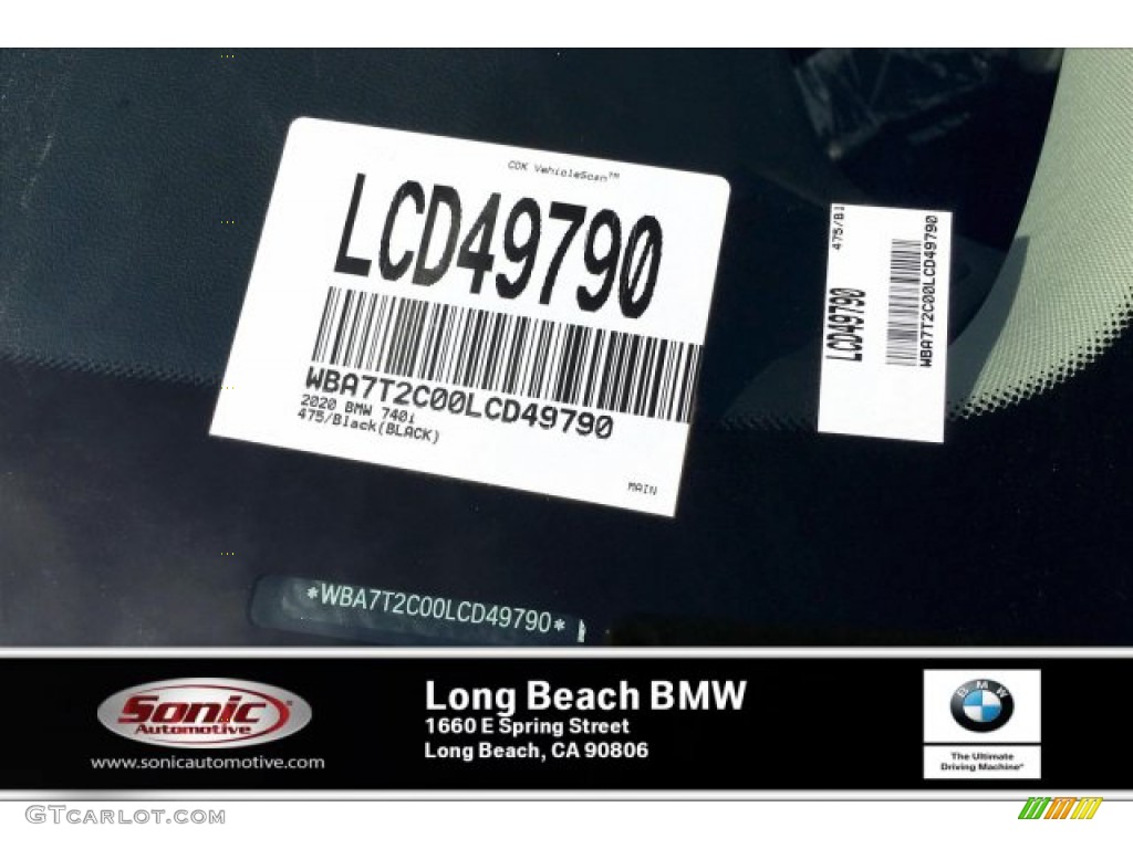 2020 7 Series 740i Sedan - Black Sapphire Metallic / Black photo #11