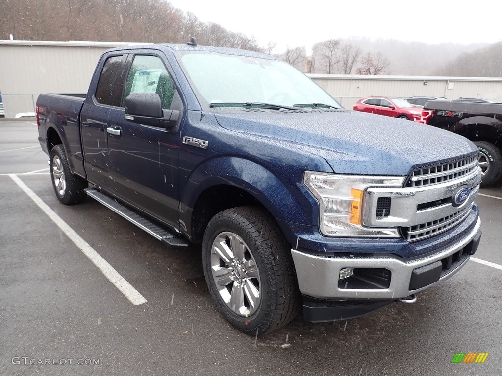 2020 F150 XLT SuperCab 4x4 - Blue Jeans / Medium Earth Gray photo #3