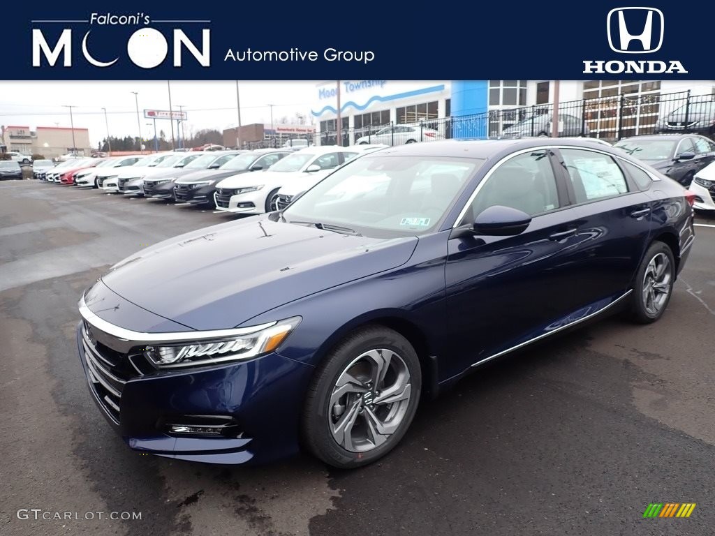 2020 Accord EX-L Sedan - Obsidian Blue Pearl / Gray photo #1