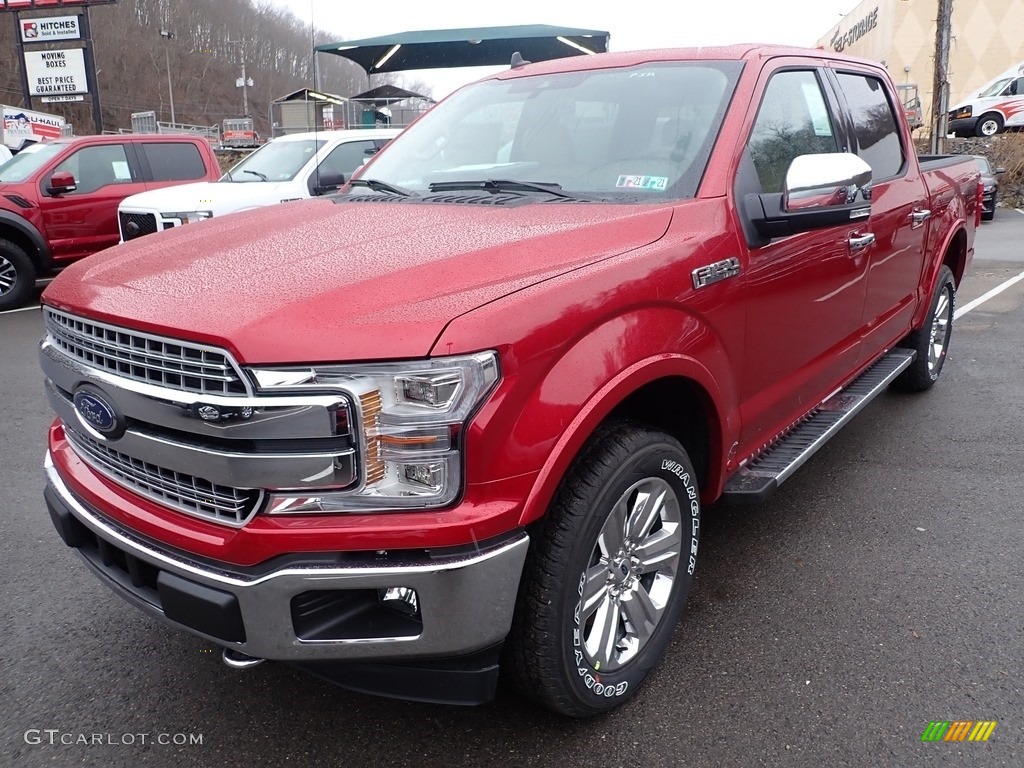 2020 F150 Lariat SuperCrew 4x4 - Rapid Red / Medium Light Camel photo #5