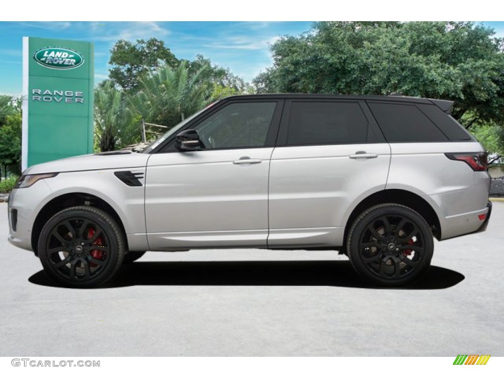 2020 Range Rover Sport HSE Dynamic - Indus Silver Metallic / Ebony/Ebony photo #3