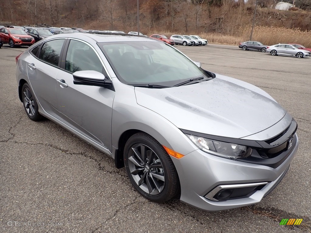 Lunar Silver Metallic 2020 Honda Civic EX Sedan Exterior Photo #136658522