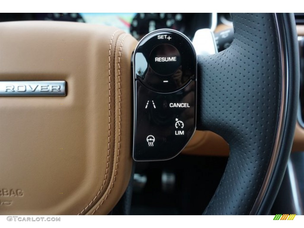 2020 Land Rover Range Rover Sport Autobiography Ebony/Tan Steering Wheel Photo #136660418