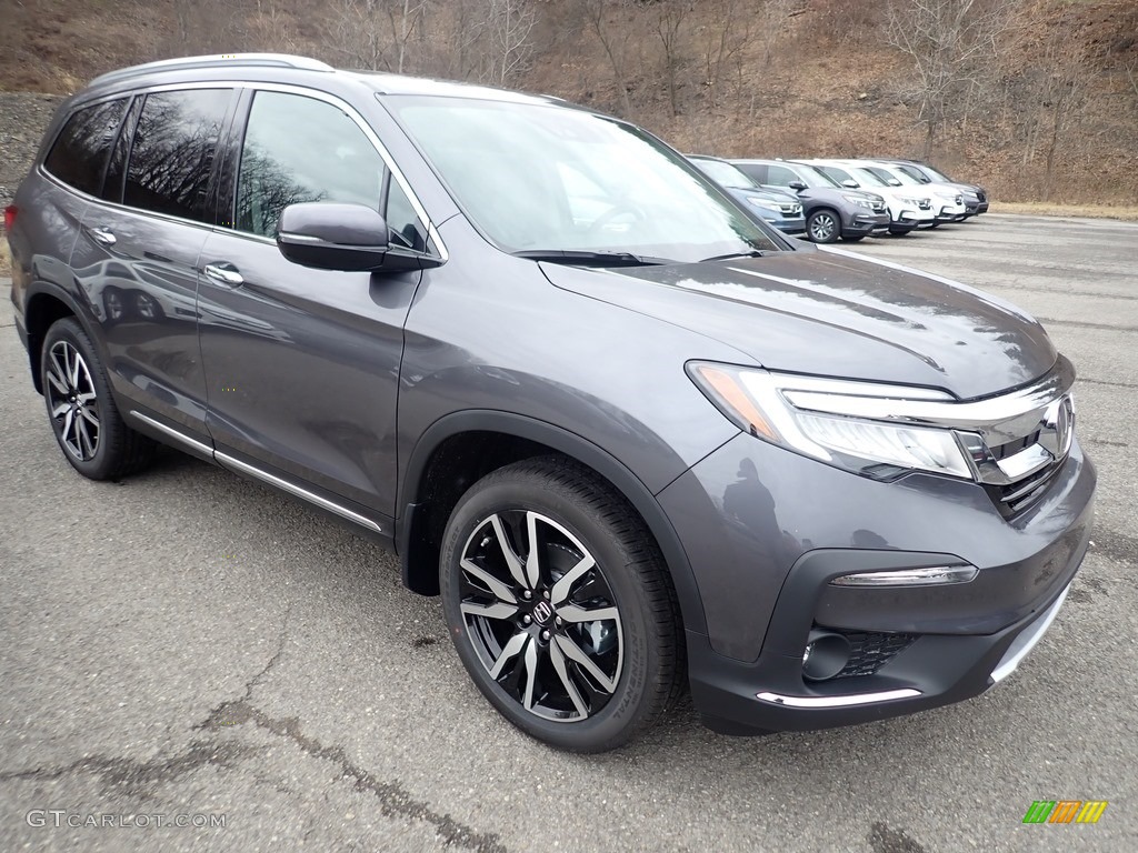 Modern Steel Metallic 2020 Honda Pilot Elite AWD Exterior Photo #136660499
