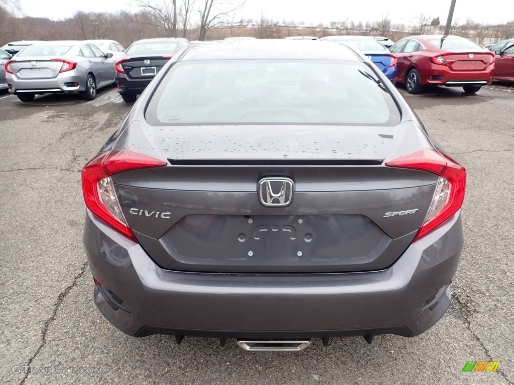 2020 Civic Sport Sedan - Modern Steel Metallic / Black photo #3