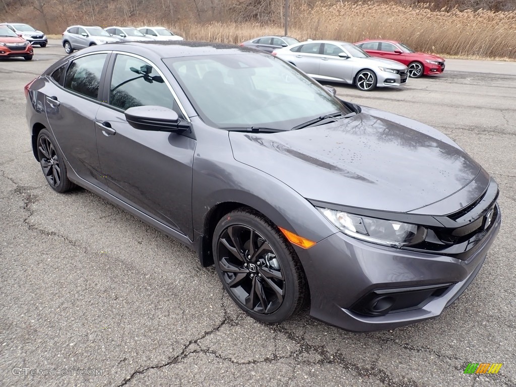 Modern Steel Metallic 2020 Honda Civic Sport Sedan Exterior Photo #136661651