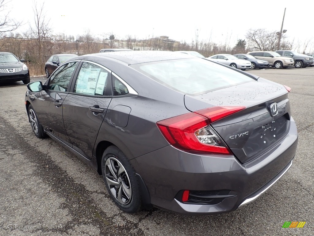 2020 Civic LX Sedan - Modern Steel Metallic / Black photo #2