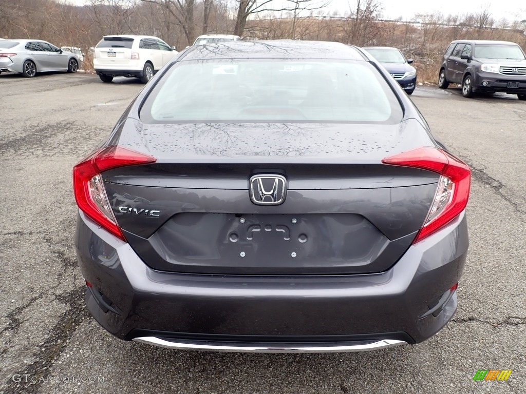 2020 Civic LX Sedan - Modern Steel Metallic / Black photo #3