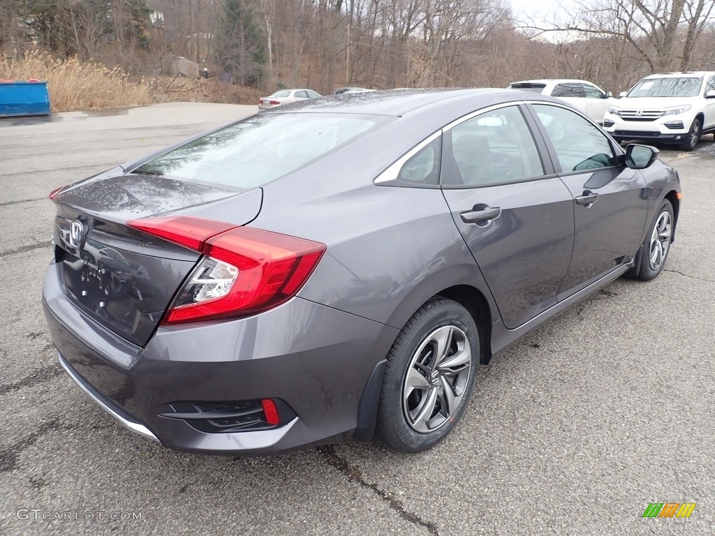 2020 Civic LX Sedan - Modern Steel Metallic / Black photo #4