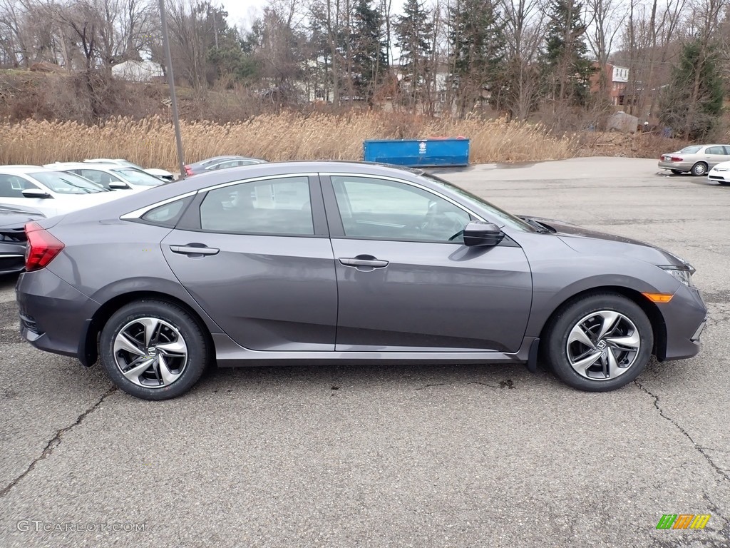 2020 Civic LX Sedan - Modern Steel Metallic / Black photo #5