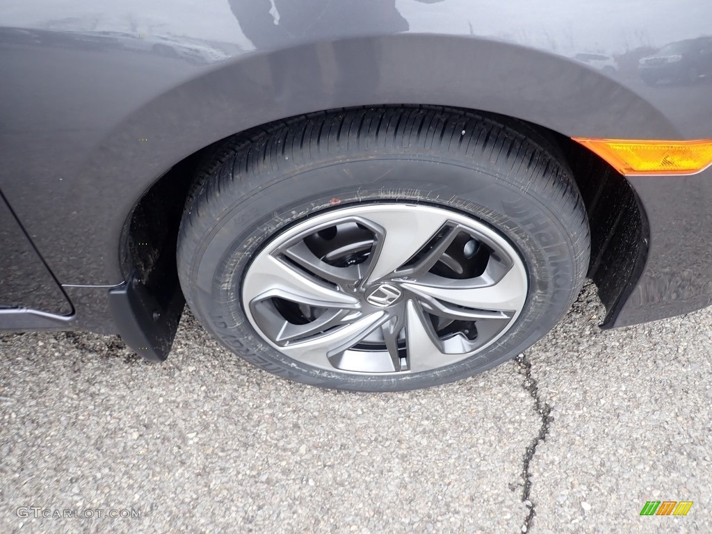 2020 Civic LX Sedan - Modern Steel Metallic / Black photo #8