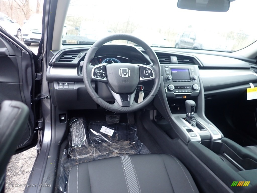 2020 Civic LX Sedan - Modern Steel Metallic / Black photo #11