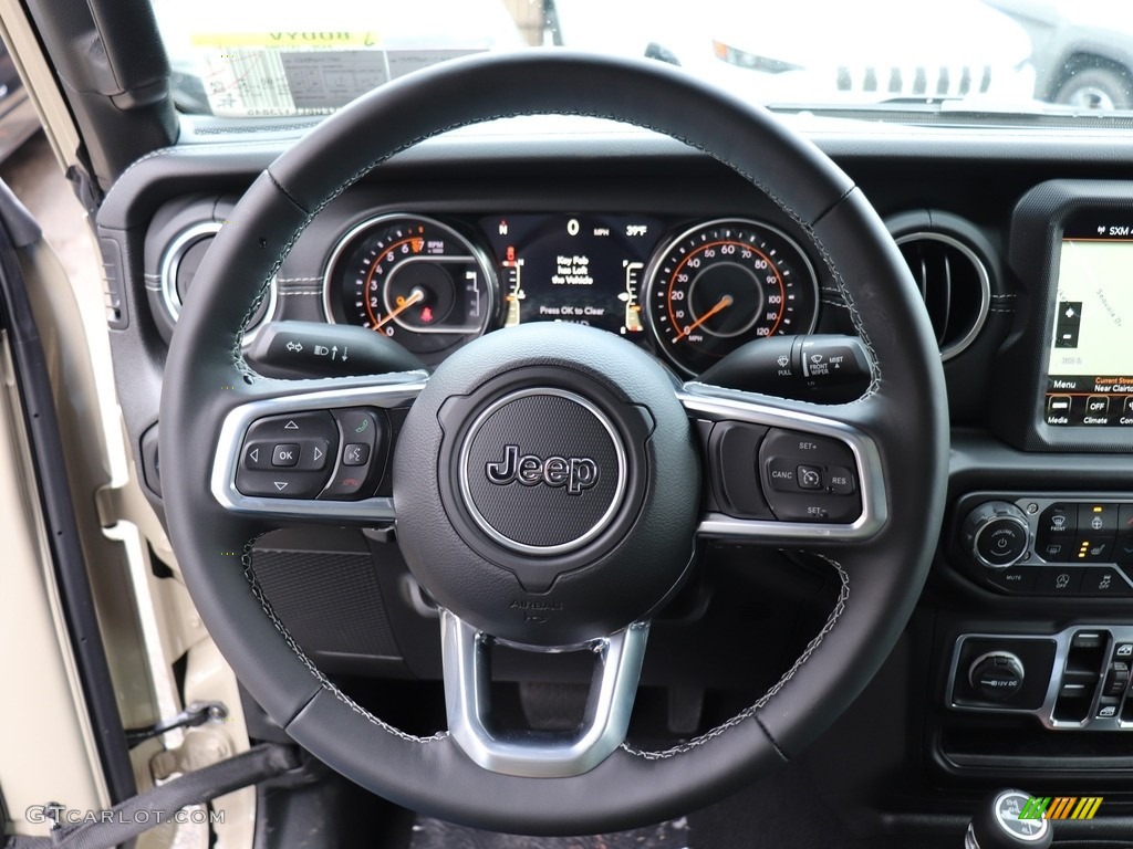 2020 Jeep Gladiator Overland 4x4 Black Steering Wheel Photo #136663176