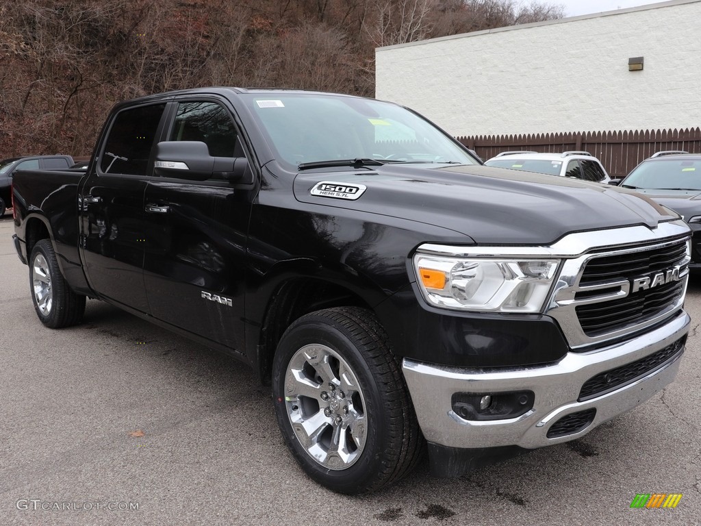 2020 1500 Big Horn Crew Cab 4x4 - Diamond Black Crystal Pearl / Black/Diesel Gray photo #8