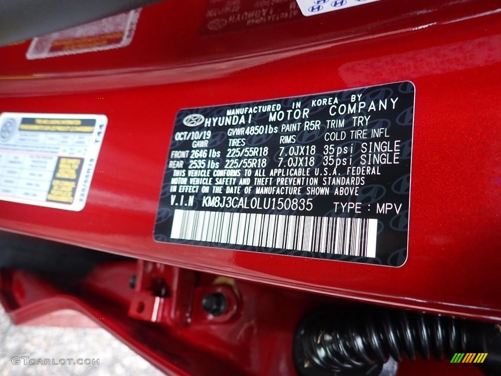 2020 Tucson Color Code R5R for Gemstone Red Photo #136665470