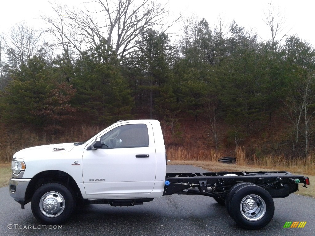 Bright White 2020 Ram 3500 Tradesman Regular Cab 4x4 Chassis Exterior Photo #136666006