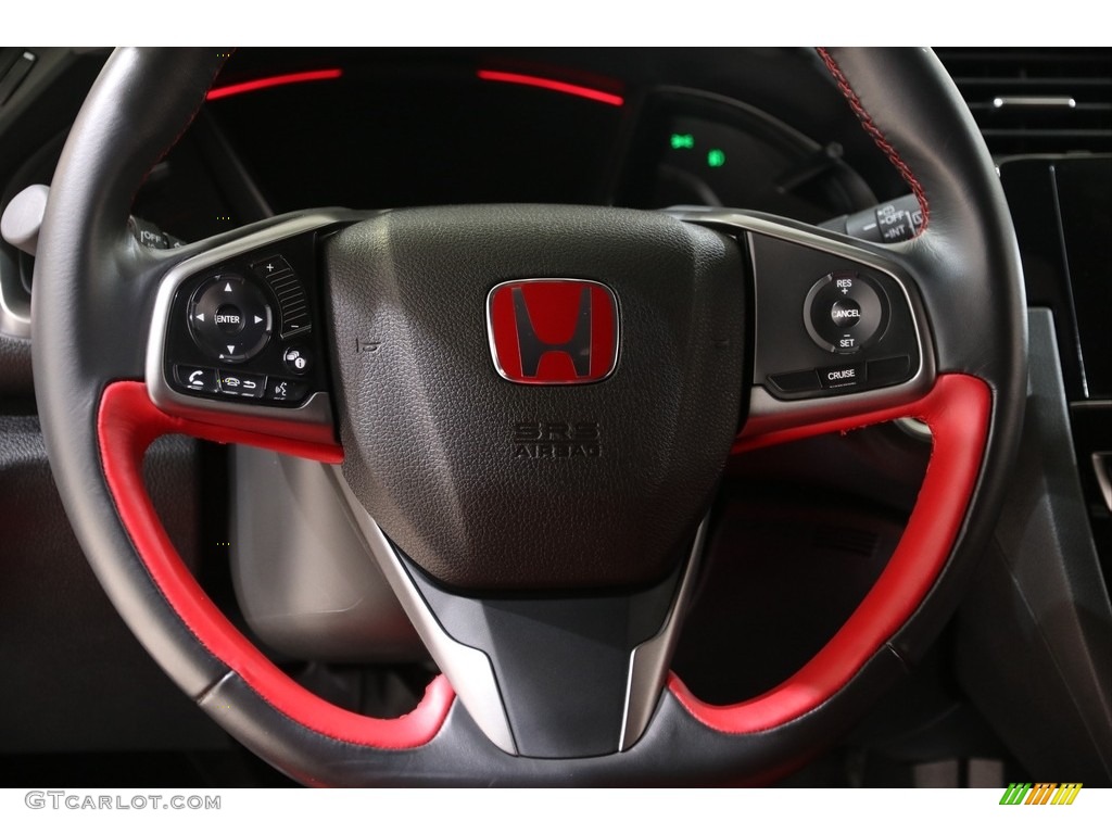 2018 Honda Civic Type R Type R Red/Black Suede Effect Steering Wheel Photo #136670447