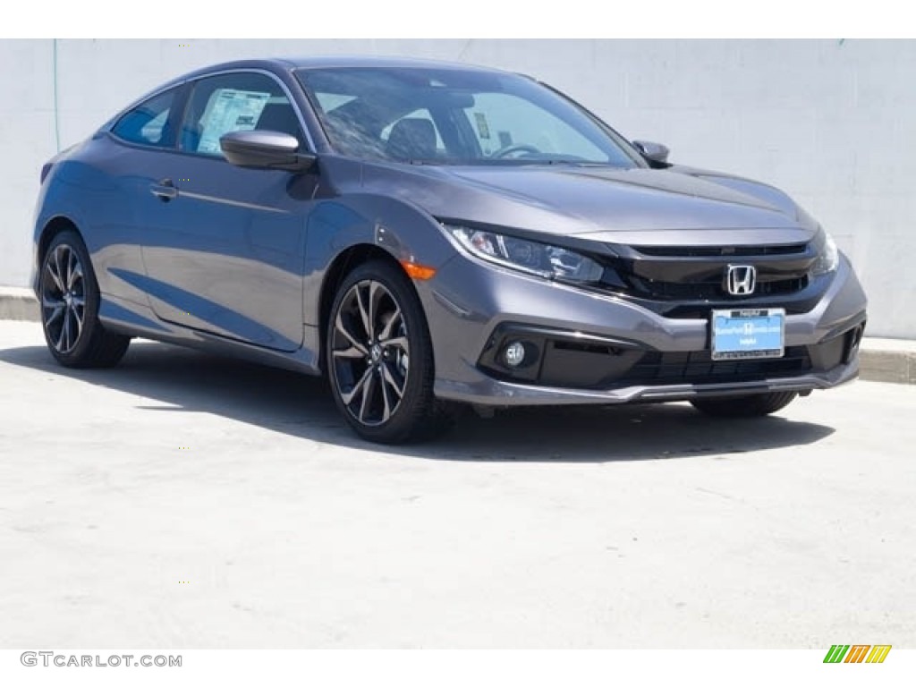 2020 Civic Sport Coupe - Modern Steel Metallic / Black photo #1