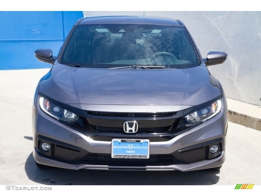 2020 Civic Sport Coupe - Modern Steel Metallic / Black photo #3