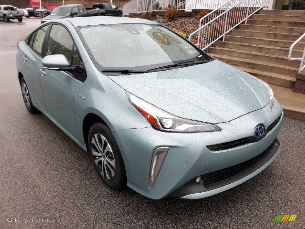 Sea Glass Pearl 2020 Toyota Prius LE AWD-e Exterior Photo #136686256