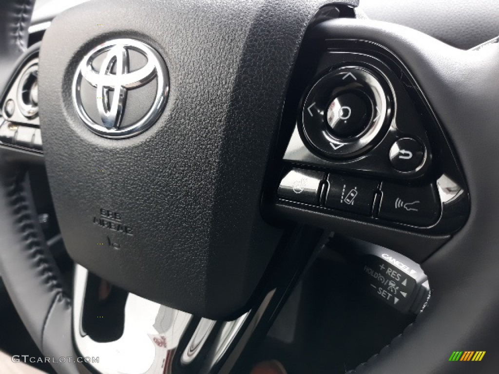 2020 Toyota Prius XLE AWD-e Black Steering Wheel Photo #136687351