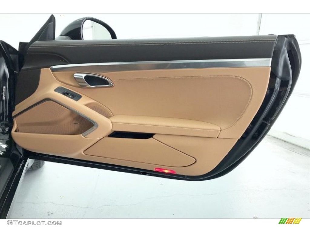 2019 Porsche 911 Carrera Cabriolet Black/Luxor Beige Door Panel Photo #136687501