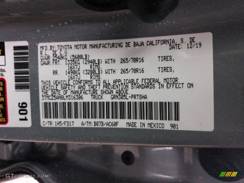 2020 Tacoma TRD Off Road Double Cab 4x4 - Cement / TRD Cement/Black photo #31