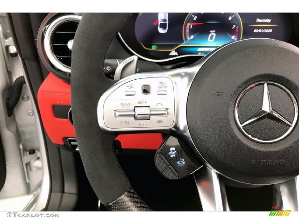 2020 Mercedes-Benz AMG GT C Roadster Red Pepper/Black Steering Wheel Photo #136689004