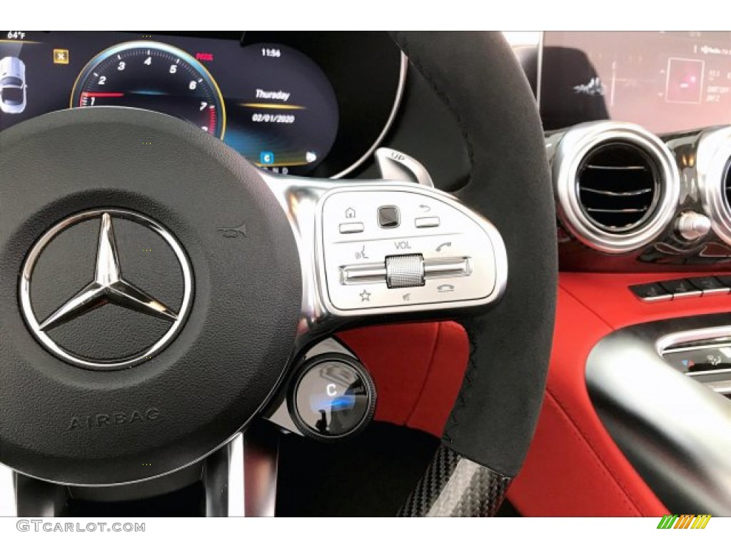 2020 Mercedes-Benz AMG GT C Roadster Red Pepper/Black Steering Wheel Photo #136689013