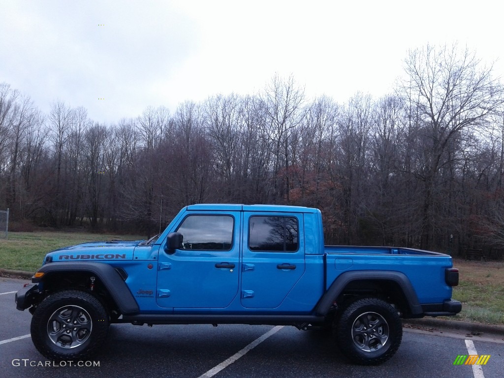 2020 Gladiator Rubicon 4x4 - Hydro Blue Pearl / Black photo #1